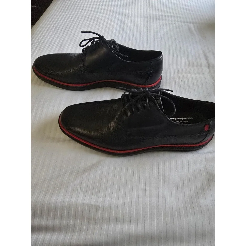 Marc Joseph New York Men's Black Leather Oxford Dress Shoes 10.5M‎ Comfort